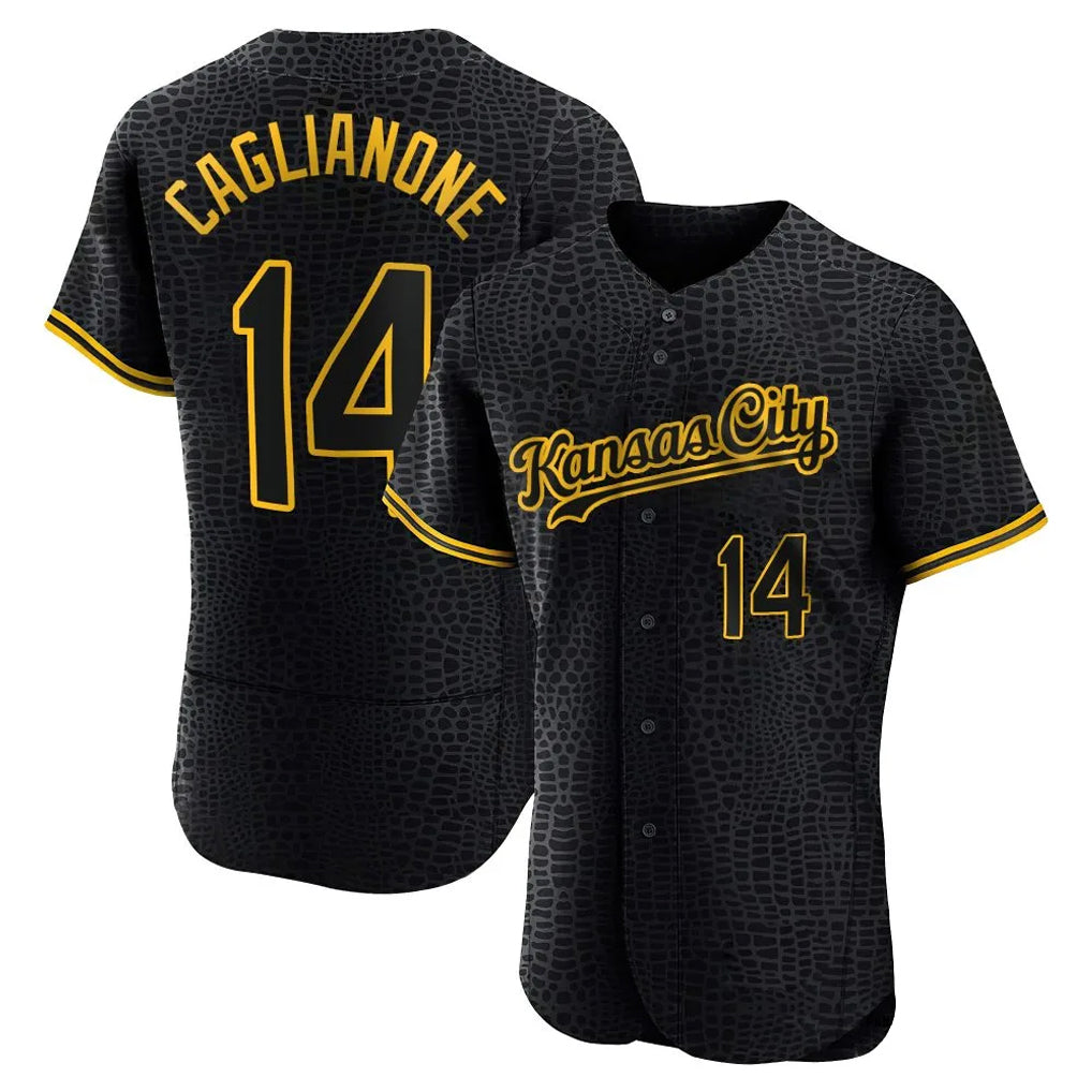 Vanessashop KC.Royals #14 Jac Caglianone Player Black Snake Skin City Limited Elite Stitched Jerseys