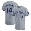 Vanessashop KC.Royals #14 Jac Caglianone Player Gray Limited Elite Home Stitched Jerseys