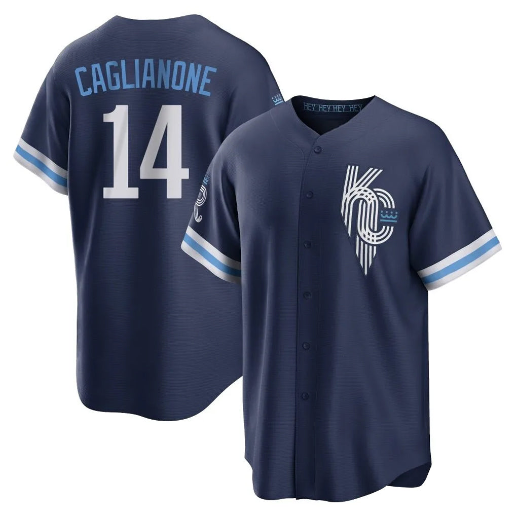 Vanessashop KC.Royals #14 Jac Caglianone Player Navy City Connect Home Game Stitched Jerseys