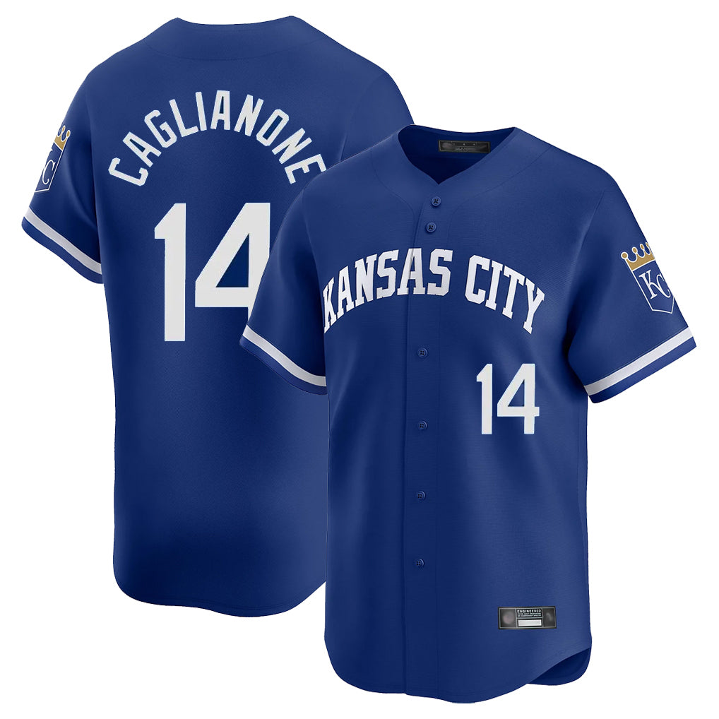 Vanessashop KC.Royals #14 Jac Caglianone Player Royal City Connect Limited Home Game Stitched Jerseys