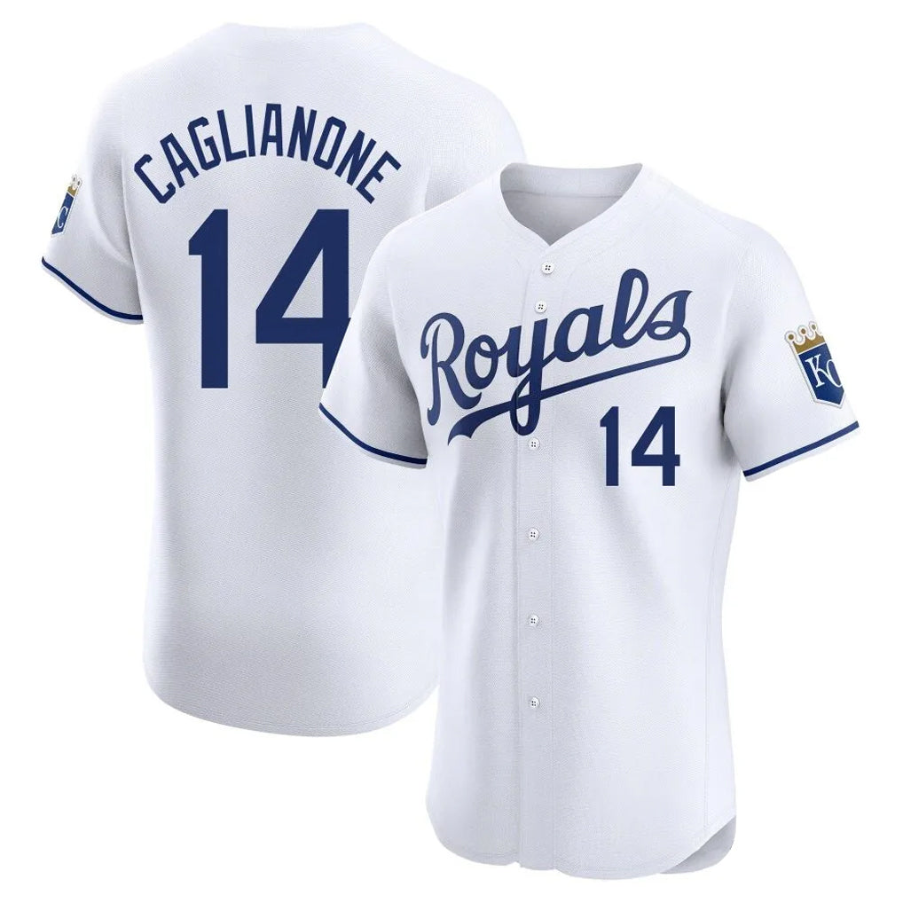 Vanessashop KC.Royals #14 Jac Caglianone Player White Alt Limited Elite Home Stitched Jerseys