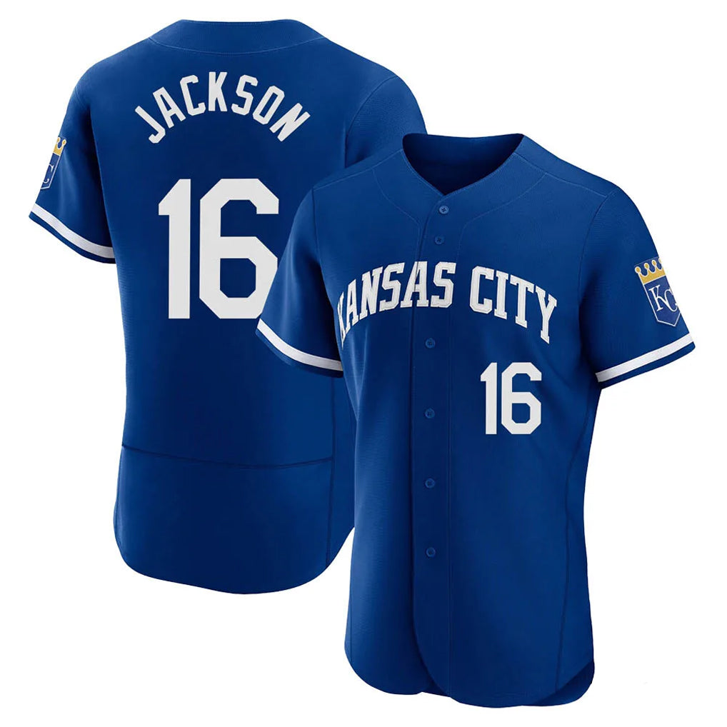 Vanessashop KC.Royals #16 Bo Jackson Player Royal City Connect Limited Elite Home Game Stitched Jerseys
