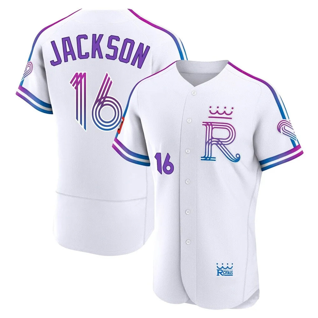 Vanessashop KC.Royals #16 Bo Jackson Player White 2026 City Connect Limited Elite Home Stitched Jerseys