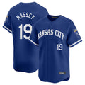 Vanessashop KC.Royals #19 Michael Massey Player Royal Limited Home Stitched Jerseys