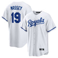 Vanessashop KC.Royals #19 Michael Massey Player White Home Game Stitched Jerseys