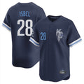 Vanessashop KC.Royals #28 Kyle Isbel Player Navy City Connect Limited Home Stitched Jerseys