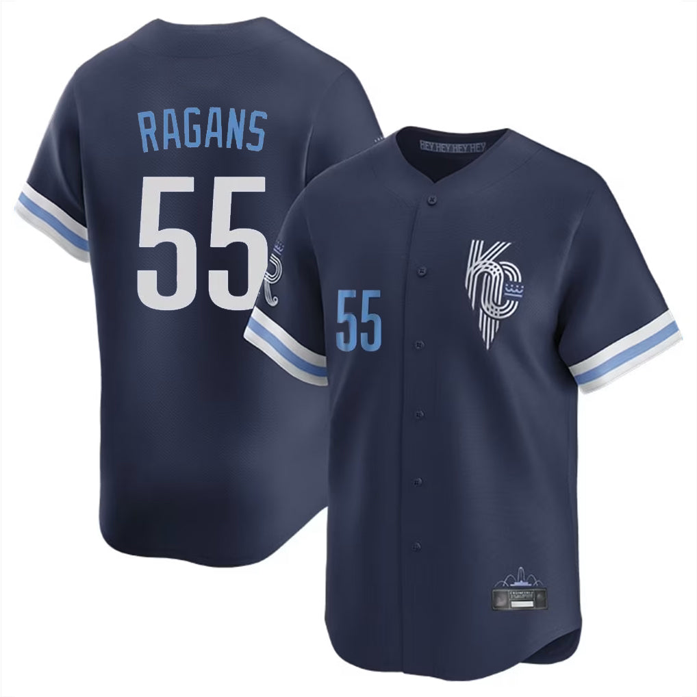 Vanessashop KC.Royals #55 Cole Ragans Player Navy City Connect Limited Home Stitched Jerseys