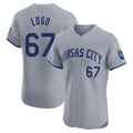 Vanessashop KC.Royals #67 Seth Lugo Player Gray Limited Elite Home Stitched Jerseys