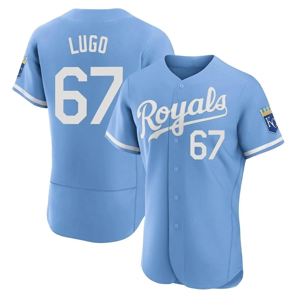 Vanessashop KC.Royals #67 Seth Lugo Player Light Blue Alt Limited Elite Home Stitched Jerseys