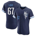 Vanessashop KC.Royals #67 Seth Lugo Player Navy City Connect Limited Elite Home Stitched Jerseys