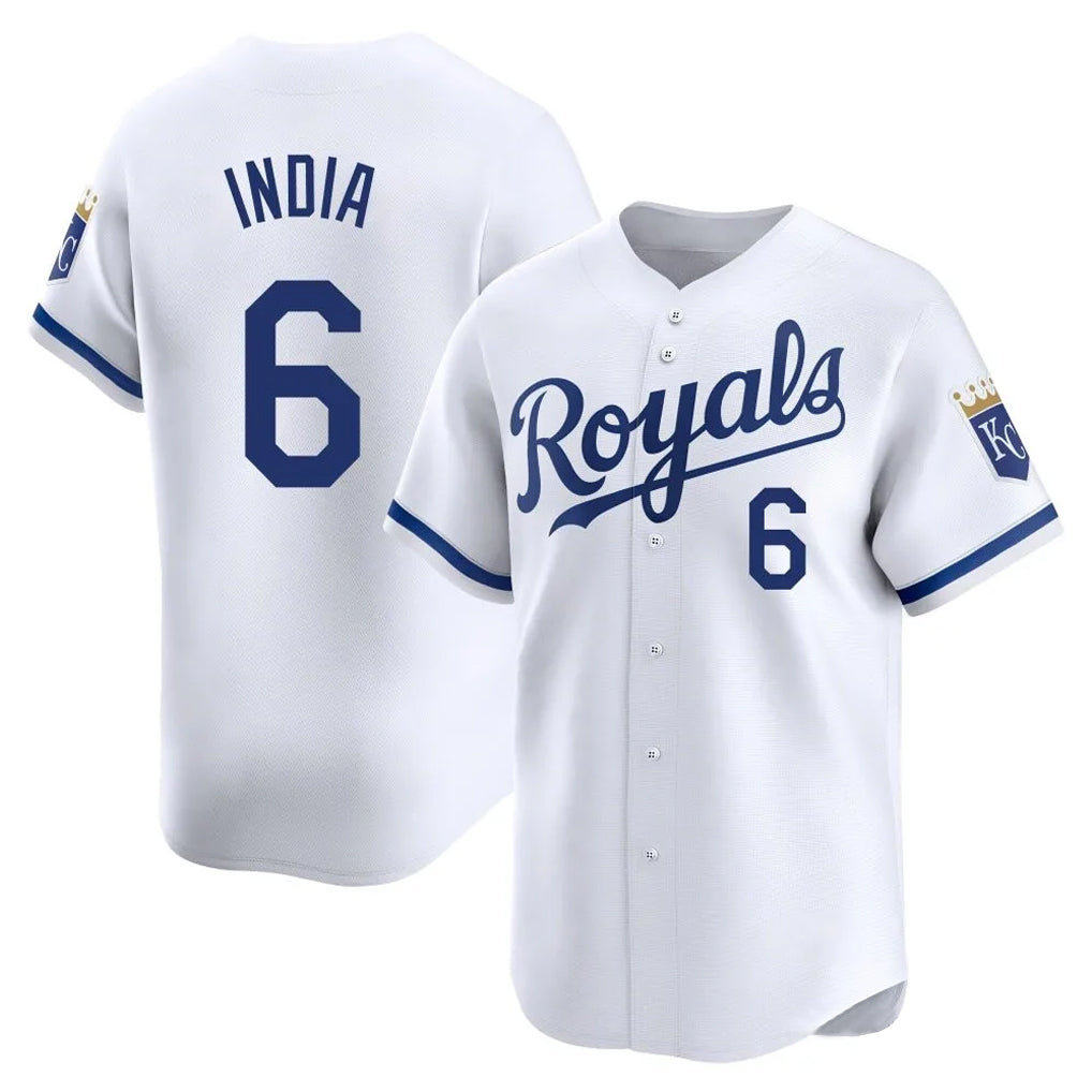 Vanessashop KC.Royals #6 Jonathan India Player White Alt Limited Home Stitched Jerseys