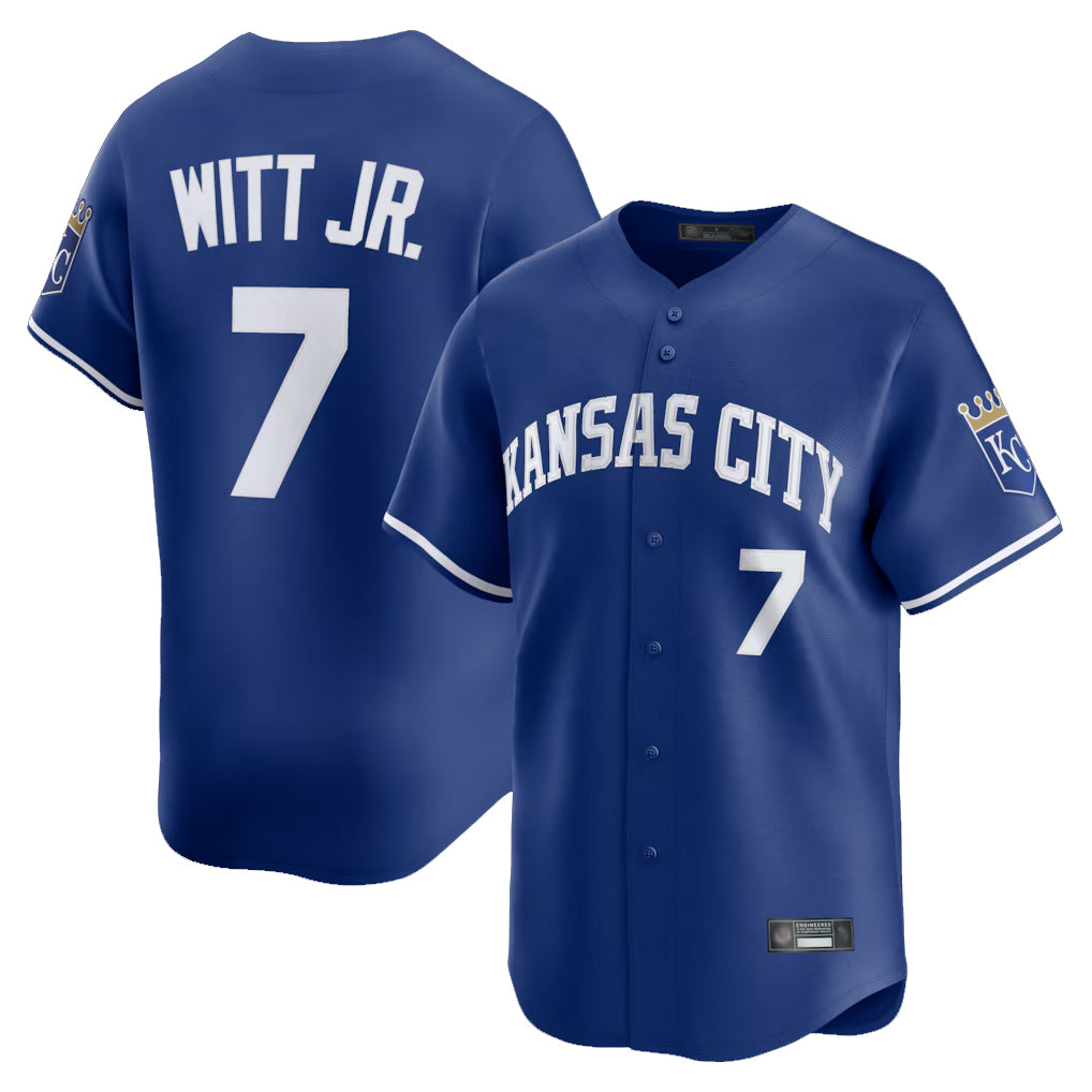 Vanessashop KC.Royals #7 Bobby Witt Jr. Player Royal Limited Home Stitched Jerseys