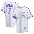 Vanessashop KC.Royals #7 Bobby Witt Jr. Player White 2026 City Connect Limited Home Stitched Jerseys