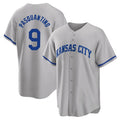 Vanessashop KC.Royals #9 Vinnie Pasquantino Player Gray Game Home Stitched Jerseys
