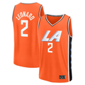 Vanessashop L.Clippers #2 Kawhi Leonard Orange 202526 City Edition Fast Break Stitched Jerseys