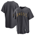 Vanessashop LA.Angels Charcoal Game All-Star Blank Player Stitched Jerseys