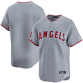 Vanessashop LA.Angels Gray Home Limited Blank Player Stitched Jerseys