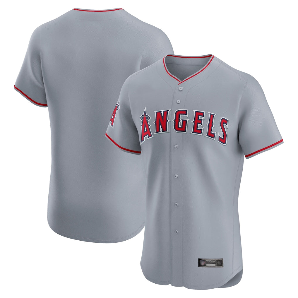 Vanessashop LA.Angels Gray Home Limited Elite Blank Player Stitched Jerseys