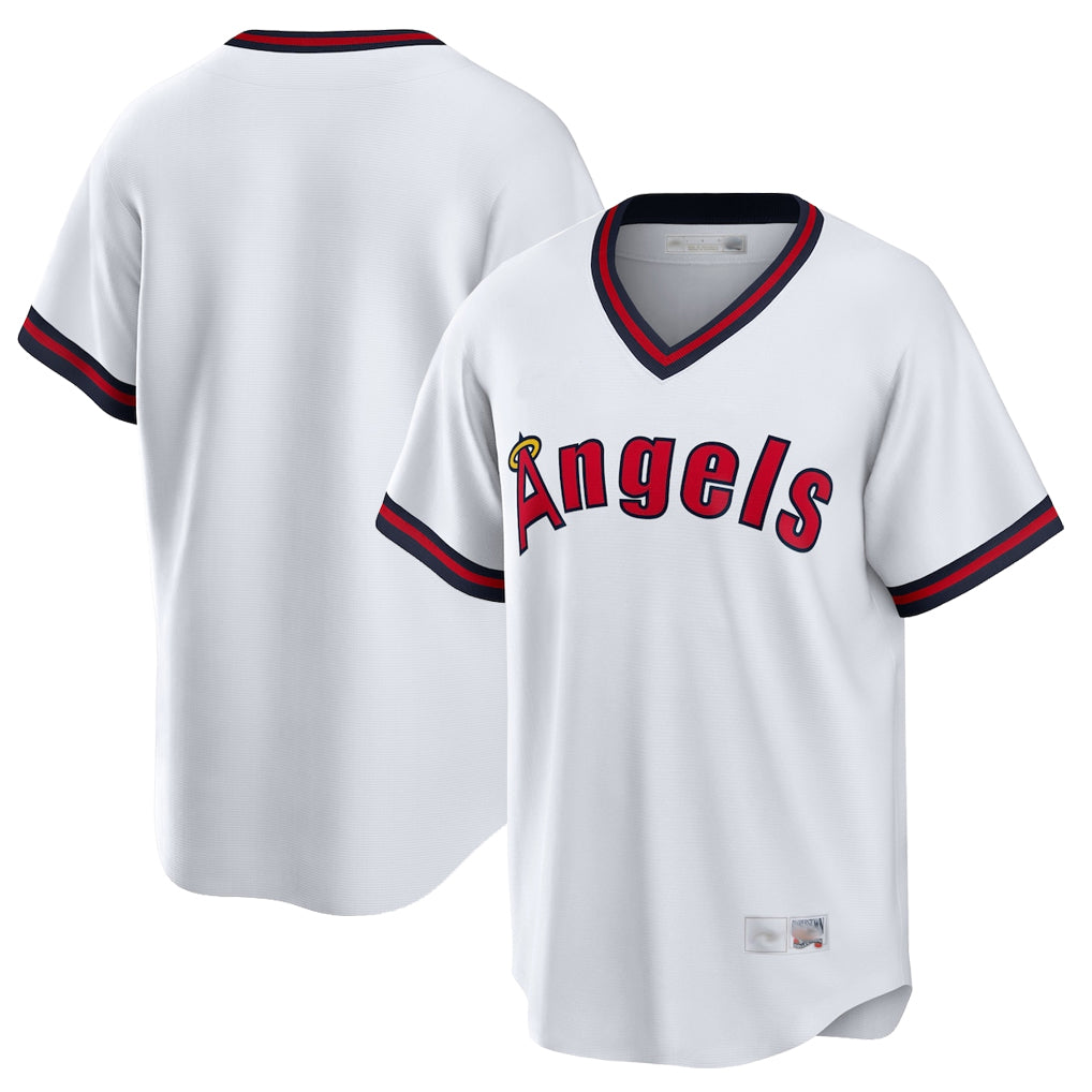 Vanessashop LA.Angels White T-shirt Home Game Blank Player Stitched Jerseys