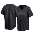 Vanessashop LA.Angels #25 Travis d'Arnaud Player Black Pitch Fashion T-shirt Stitched Jerseys