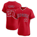 Vanessashop LA.Angels #27 Mike Trout Player Red Home Limited Elite Stitched Jerseys