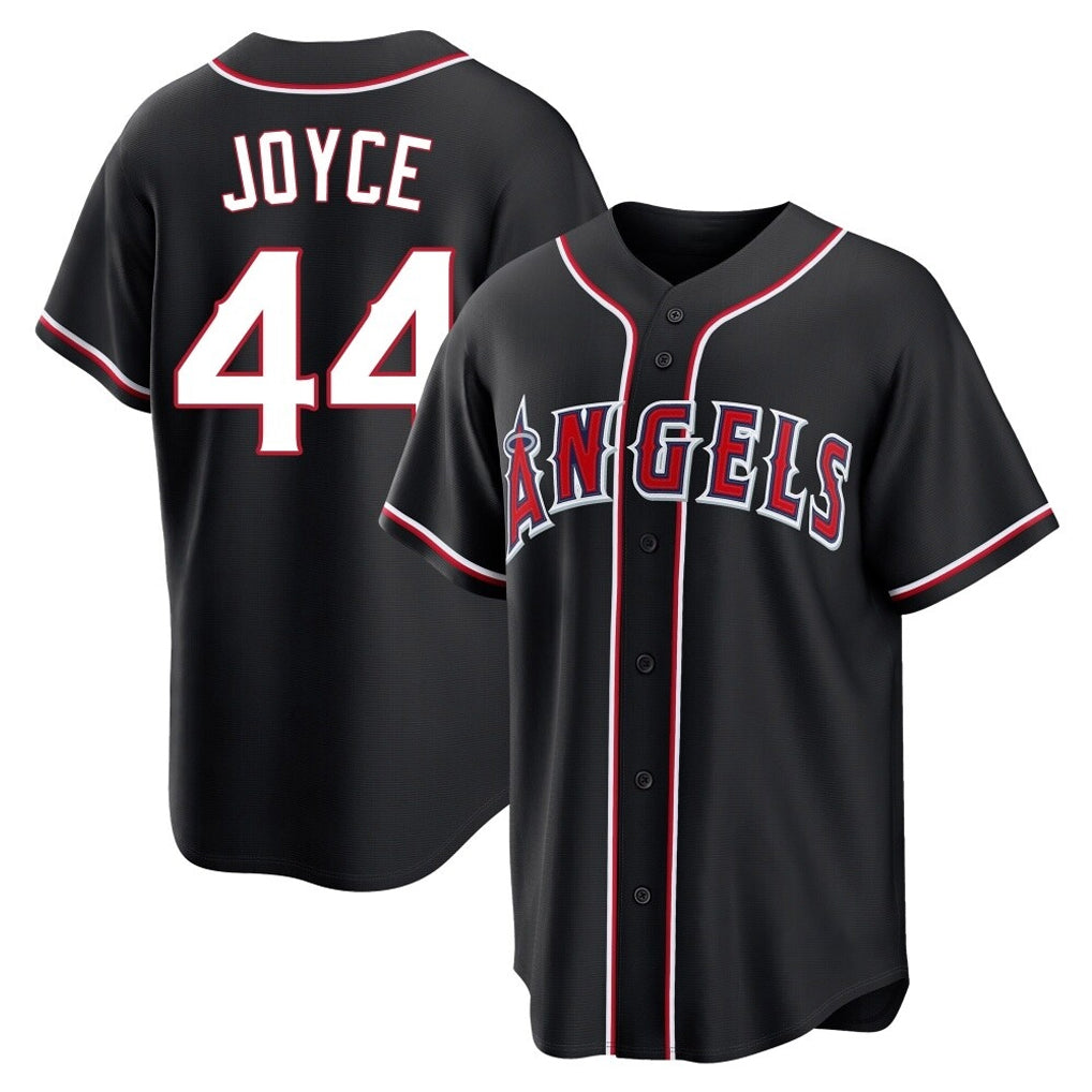 Vanessashop LA.Angels #44 Ben Joyce Player Black Fashion Out Home Game Stitched Jerseys