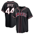 Vanessashop LA.Angels #44 Ben Joyce Player Black Fashion Out Home Game Stitched Jerseys