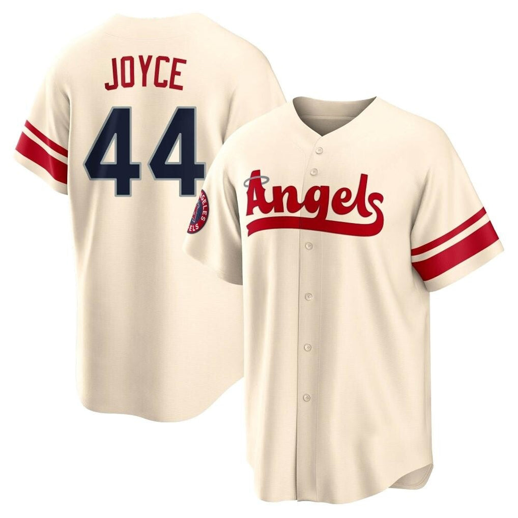 Vanessashop LA.Angels #44 Ben Joyce Player Cream City Connect Home Stitched Jerseys