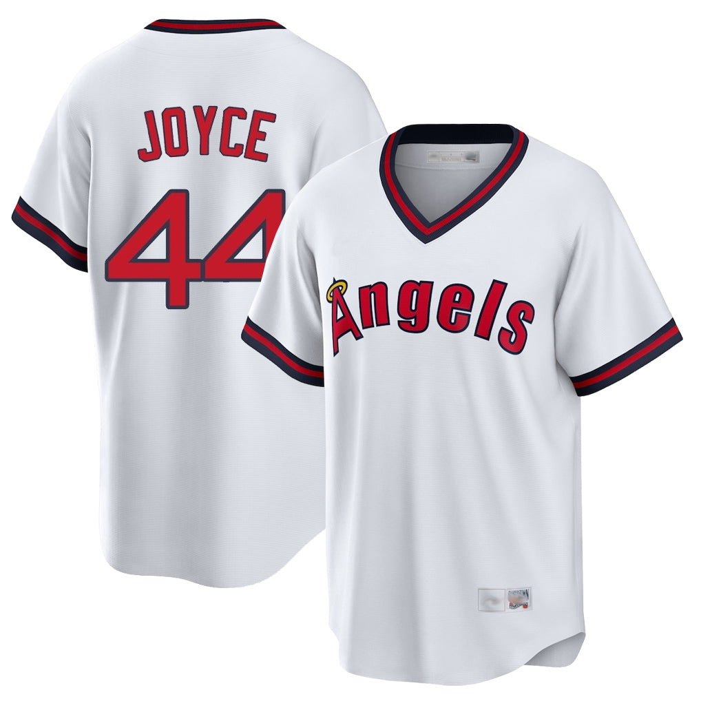 Vanessashop LA.Angels #44 Ben Joyce Player White T-shirt Home Game Stitched Jerseys