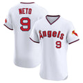 Vanessashop LA.Angels #9 Zach Neto Player White T-shirt Home Limited Elite Stitched Jerseys