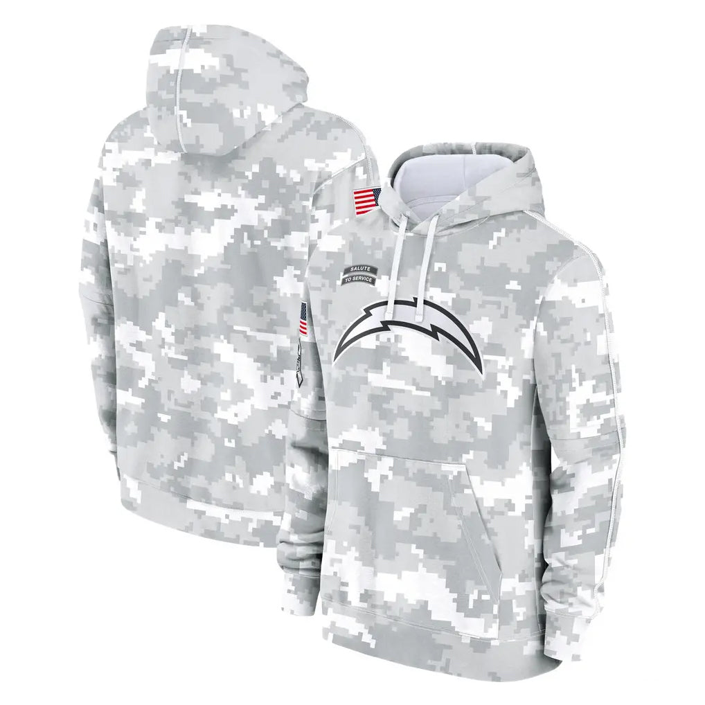 Vanessashop LA.Chargers Arctic Camo Salute to Service Hoodies Limited Game Blank Player Stitched Jerseys