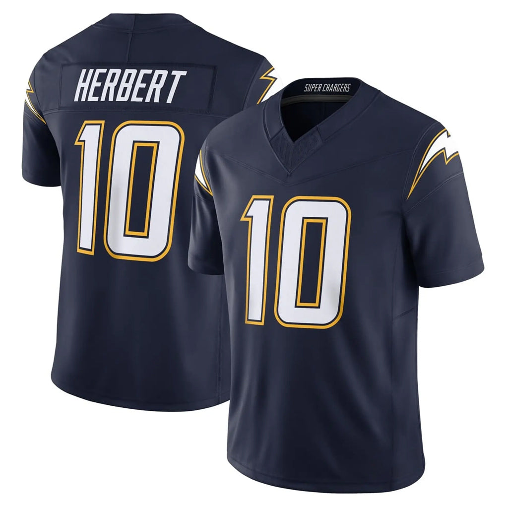 Vanessashop LA.Chargers #10 Justin Herbert Player Navy Vapor F.U.S.E. Limited Home Game Stitched Jerseys