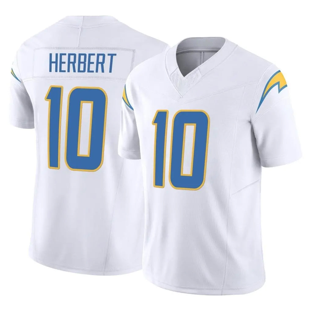 Vanessashop LA.Chargers #10 Justin Herbert Player White Limited Vapor F.U.S.E. Home Game Stitched Jerseys