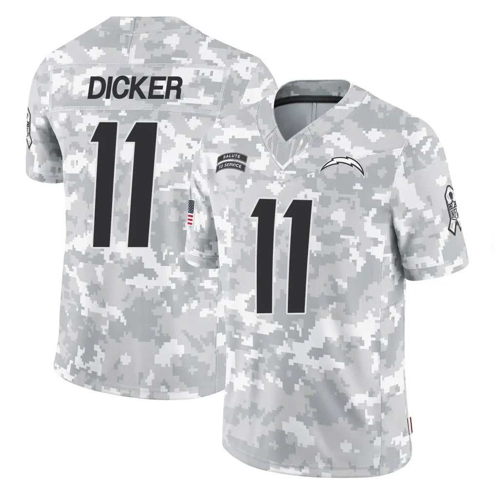 Vanessashop LA.Chargers #11 Cameron Dicker Player Arctic Camo Salute To Service Limited Game Stitched Jerseys