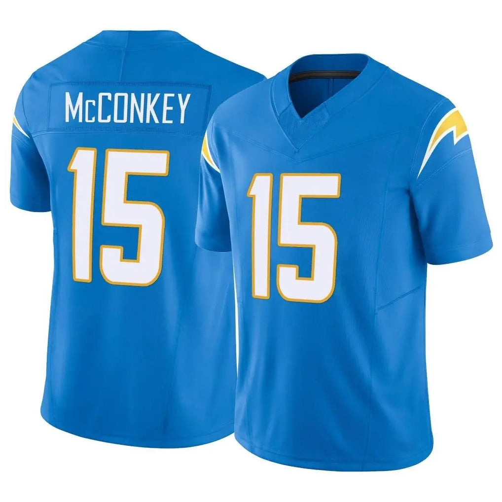Vanessashop LA.Chargers #15 Ladd McConkey Player Blue Limited Vapor F.U.S.E. Home Game Stitched Jerseys
