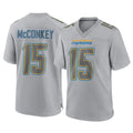 Vanessashop LA.Chargers #15 Ladd McConkey Player Gray Atmosphere Fashion Home Game Stitched Jerseys