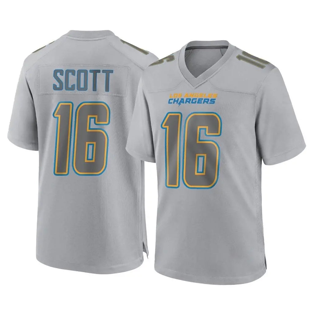 Vanessashop LA.Chargers #16 J.K. Scott Player Gray Atmosphere Fashion Home Game Stitched Jerseys