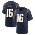 Vanessashop LA.Chargers #16 J.K. Scott Player Navy Home Game Stitched Jerseys