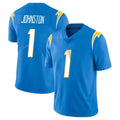 Vanessashop LA.Chargers #1 Quentin Johnston Player Blue Limited Vapor Untouchable Home Game Stitched Jerseys