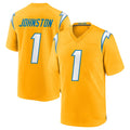 Vanessashop LA.Chargers #1 Quentin Johnston Player Brown Salute To Service Limited Stitched Jerseys