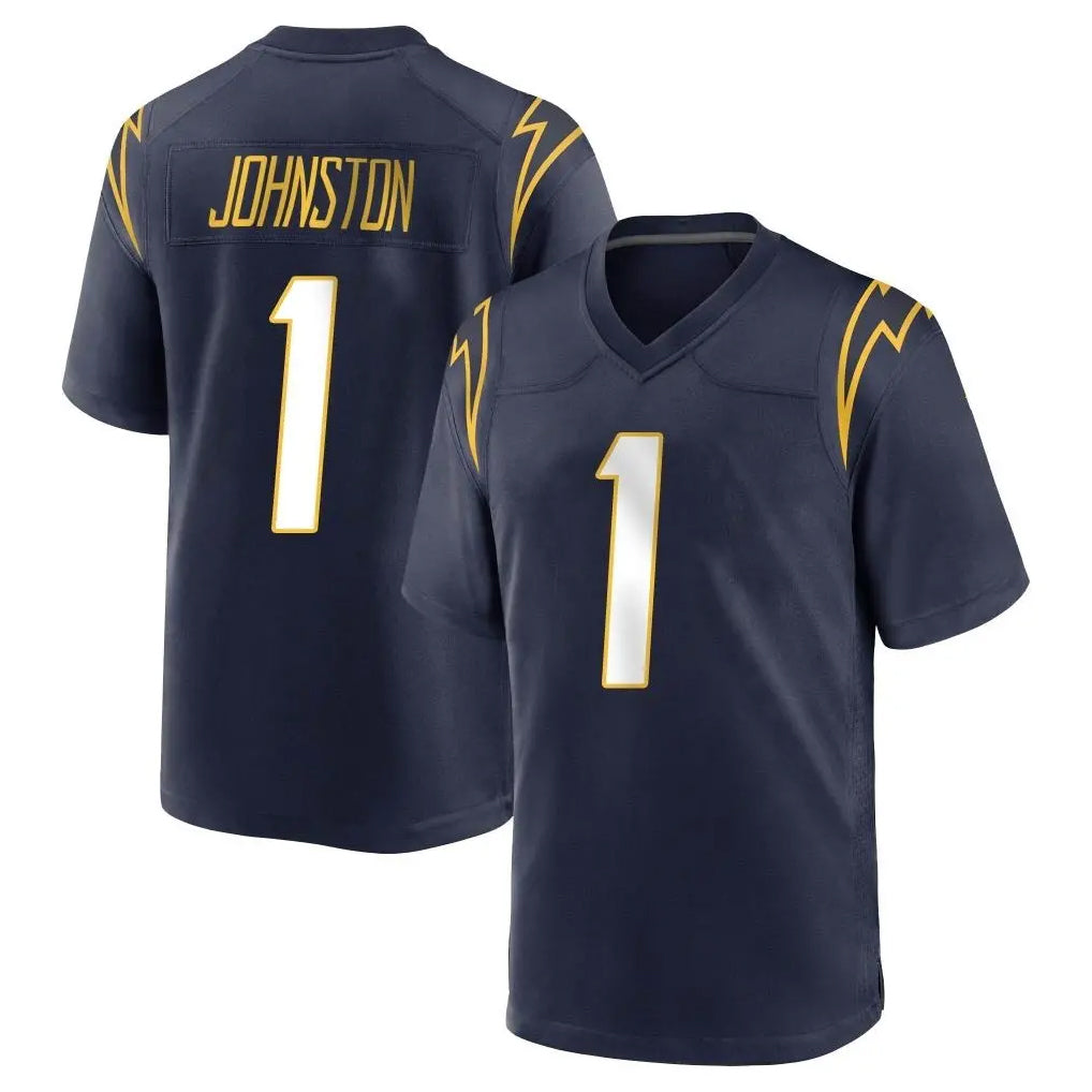 Vanessashop LA.Chargers #1 Quentin Johnston Player Navy Home Game Stitched Jerseys