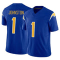 Vanessashop LA.Chargers #1 Quentin Johnston Player Royal Limited Vapor F.U.S.E. Home Game Stitched Jerseys