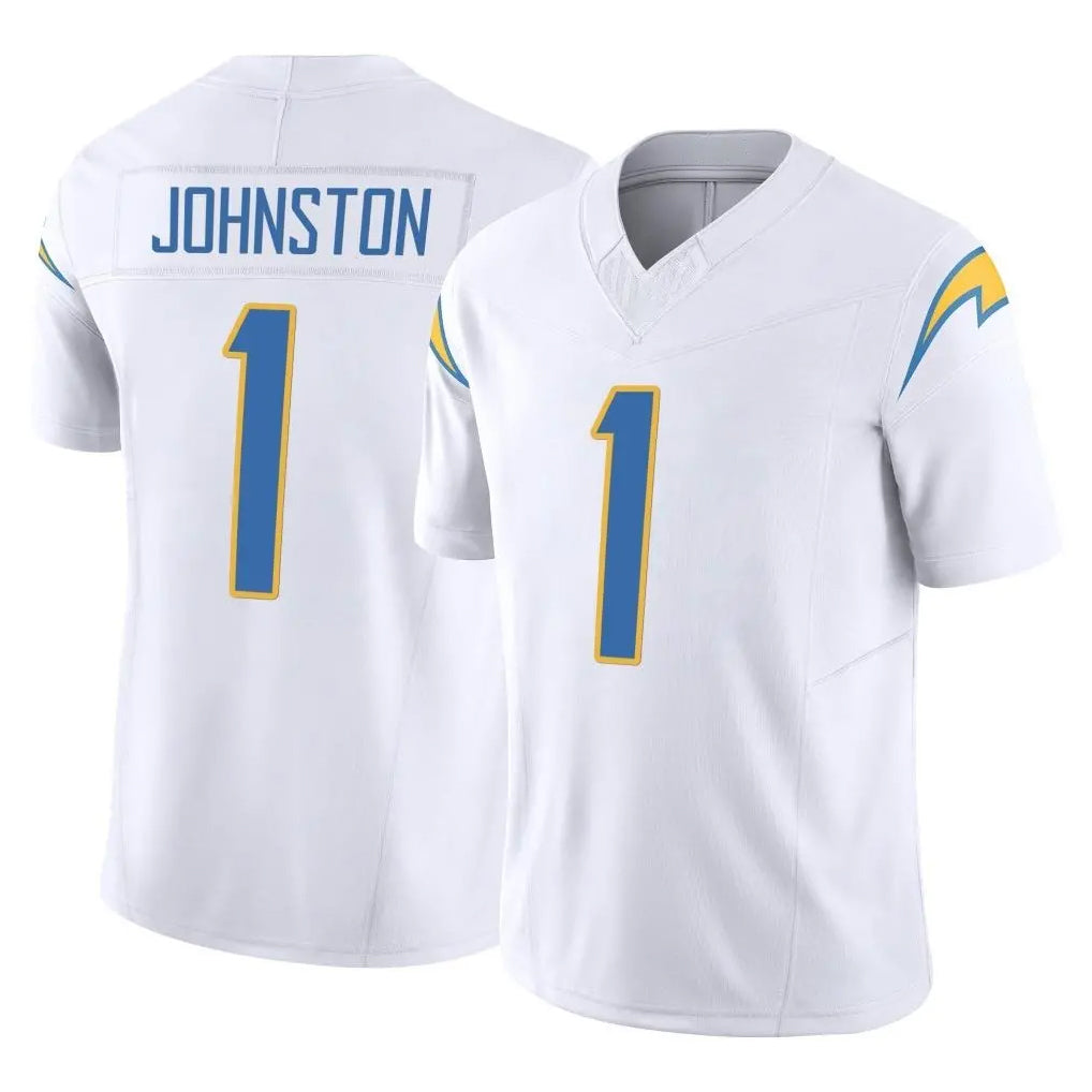 Vanessashop LA.Chargers #1 Quentin Johnston Player White Limited Vapor F.U.S.E. Home Game Stitched Jerseys