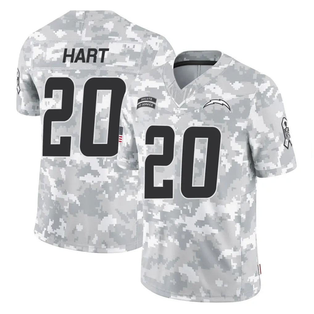 Vanessashop LA.Chargers #20 Cam Hart Player Arctic Camo Salute To Service Limited Game Stitched Jerseys