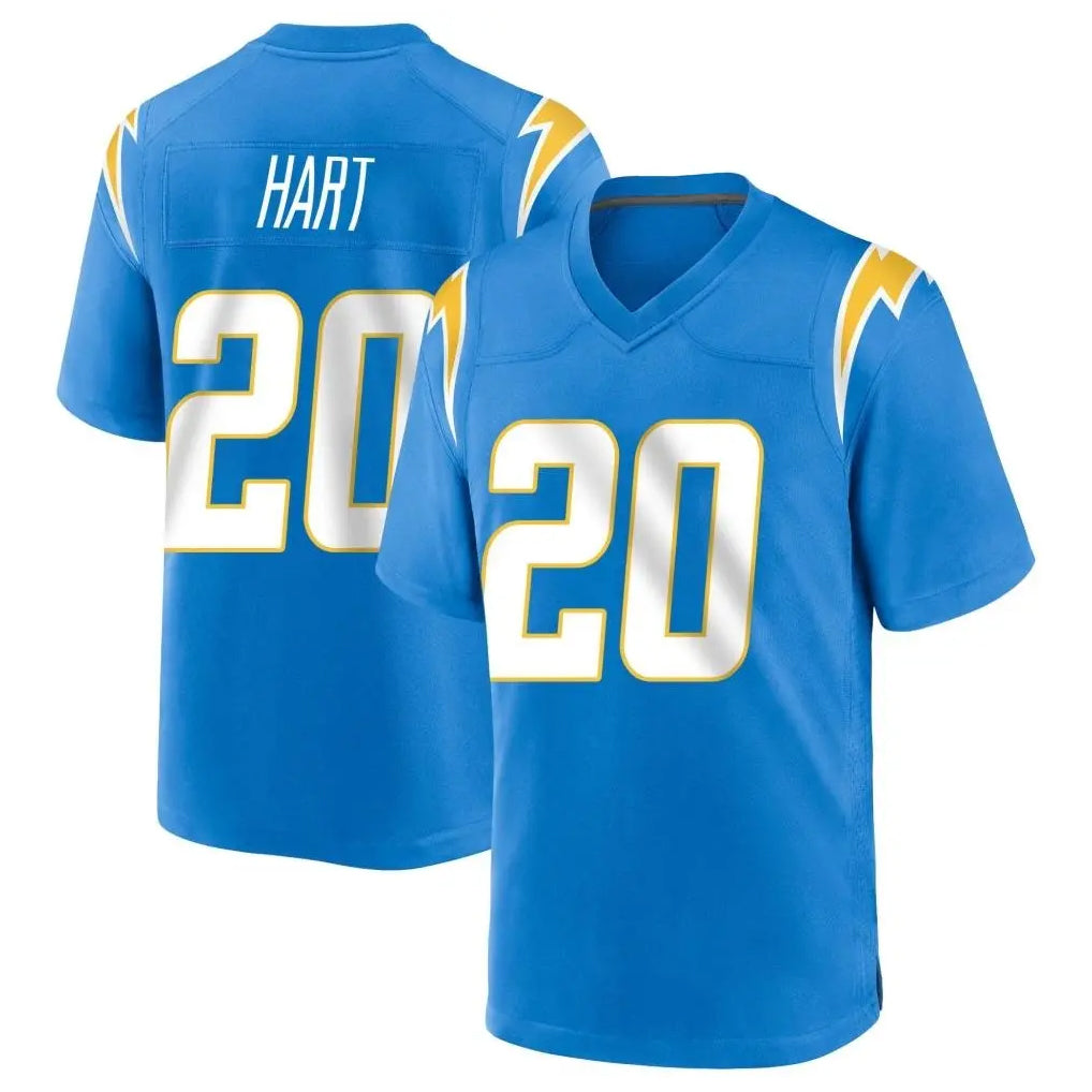 Vanessashop LA.Chargers #20 Cam Hart Player Blue Home Game Stitched Jerseys