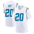 Vanessashop LA.Chargers #20 Cam Hart Player White Home Game Stitched Jerseys