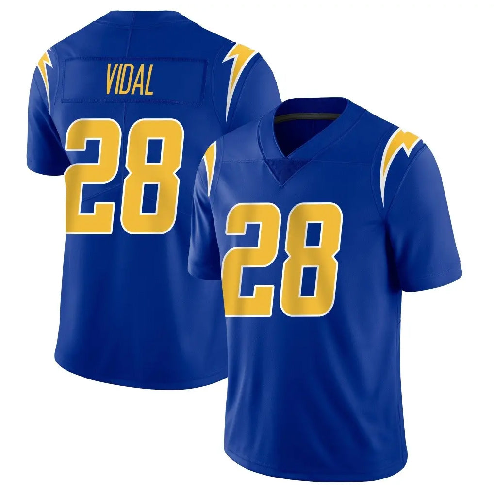 Vanessashop LA.Chargers #28 Kimani Vidal Player Royal Limited Vapor Home Game Stitched Jerseys