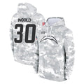 Vanessashop LA.Chargers #30 Alec Ingold Player Arctic Camo Salute to Service Hoodies Limited Game Stitched Jerseys