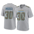 Vanessashop LA.Chargers #30 Alec Ingold Player Gray Atmosphere Fashion Home Game Stitched Jerseys