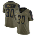 Vanessashop LA.Chargers #30 Alec Ingold Player Olive Salute To Service Limited Game Stitched Jerseys